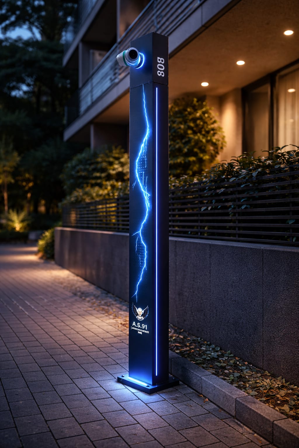Totem de monitoramento com câmeras